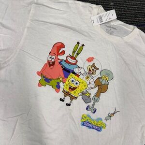 Nickelodeon Spongebob Squarepants XL White Graphic T-Shirt Mens New‎ With Tags